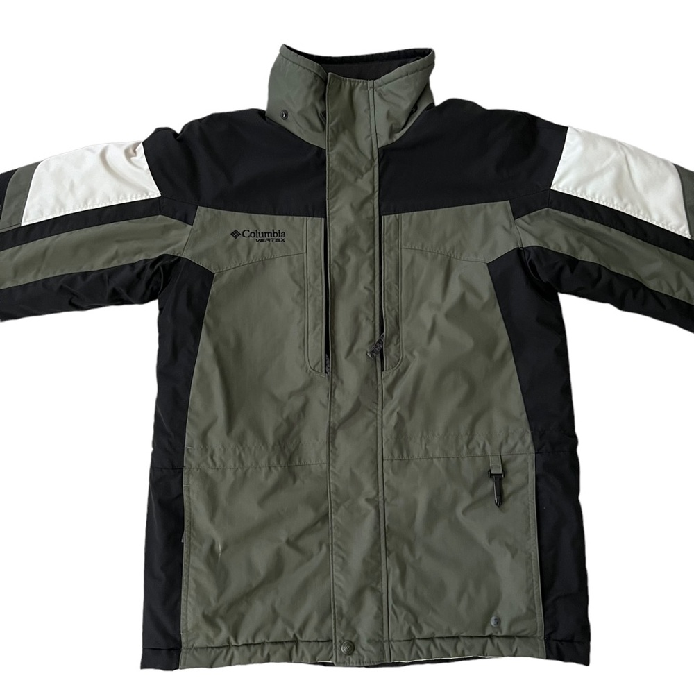 Boys Columbia VERTEX Coat ~ Youth Size 14/16 ~ Olive Green/Black/White